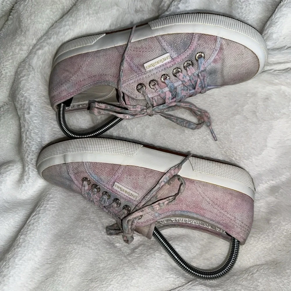 LoveShackFancy x Superga Pink Tie Dye Sneakers Shoe‎ 8/39 Low Top Floral Cottage